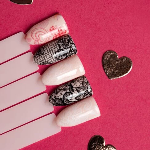 26 Semilac Transfer Foil Pink Heart - Imagen 5