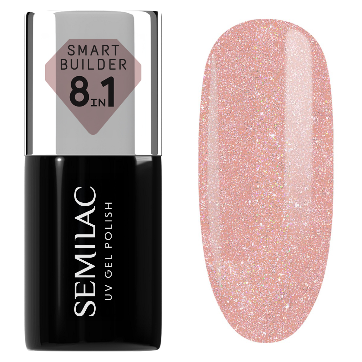 804 Semilac Smart Builder Glitter Soft Beige 7 ml