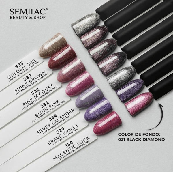 Semilac 334 Magnetic Glow Silver Lavender - Imagen 2
