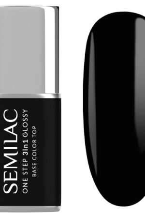 190 Semilac One Step Glossy The Black 7 ml